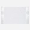 Camilla Palm Jacquard 800GSM Bath Mat White -Home Furnishings camilla palmjacquardwhitebm