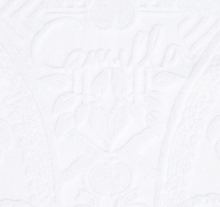 Camilla Palm Jacquard 800GSM Bath Mat White 4 Camilla Palm Jacquard 800GSM Bath Mat White - Image 2