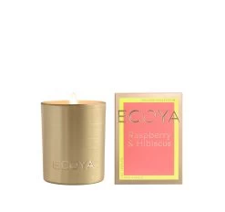 Festive Holliday Collection Goldie 105g Mini Candle Raspberry And Hibiscus