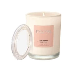 Metro 270g Embossed Lid Jar Candle Cedarwood And Leather