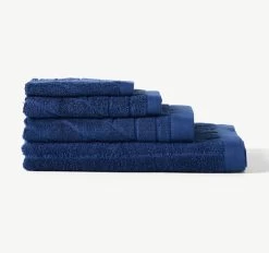 ESPRIT Isle 600GSM Cotton Bath Towel Range Cobalt