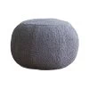 Boucle Small Round Pouffe Grey -Home Furnishings iamfake bouclegreypouffe