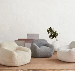 Boucle Cozy Chair Range White -Home Furnishings iamfake bouclewhitecozychair4