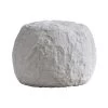 Faux Fur Small Round Pouffe Grey -Home Furnishings iamfake fauxfurgreypouffe
