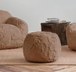 Faux Fur Cozy Chair Range Taupe 9 Faux Fur Cozy Chair Range Taupe -Home Furnishings iamfake fauxfurtaupecozychair5