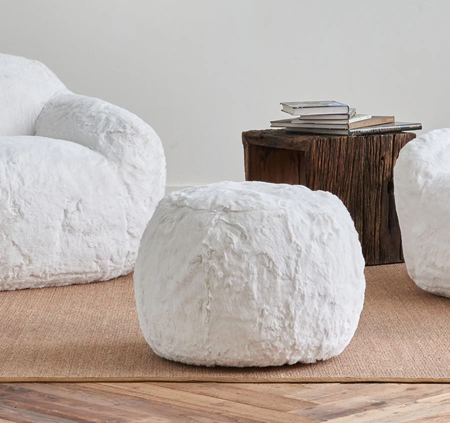 Faux Fur Cozy Chair Range White 5 Faux Fur Cozy Chair Range White - Image 3