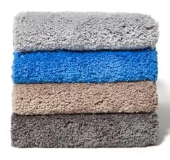 Super Plush Non-Slip Bath Mat Range Grey -Home Furnishings jaspa superplush