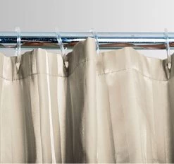 Satin Stripe 180x180cm Shower Curtain Natural