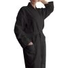 Waffle One Size Bathrobe Ebony -Home Furnishings jc wafflerobeebony