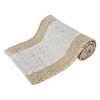 Blake 37x180cm Table Runner White And Warm Taupe