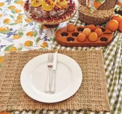 Conner 33x48cm 4 Piece Placemat Set Olive -Home Furnishings jelliot connerjuteolive33x48placemat4pk4