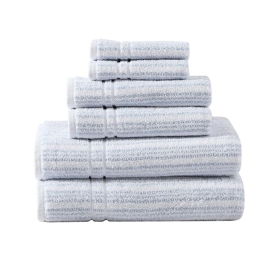 Laura Ashley Sienna 6 Piece Cotton Towel Set Blue Cashmere And Snow 3 Laura Ashley Sienna 6 Piece Cotton Towel Set Blue Cashmere And Snow