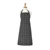 Eco Check Apron Charcoal -Home Furnishings ladelle ecocheckcharcoalapron