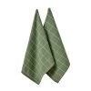 Eco Check 2 Pack Tea Towel Green -Home Furnishings ladelle ecocheckgreenteatowel2pk