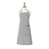 Eco Check Apron Grey -Home Furnishings ladelle ecocheckgreyapron