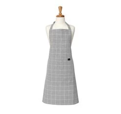 Eco Check Apron Grey