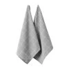 Eco Check 2 Pack Tea Towel Grey -Home Furnishings ladelle ecocheckgreyteatowel2pk