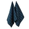 Eco Check 2 Pack Tea Towel Navy -Home Furnishings ladelle ecochecknavy2pkteatowel