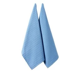 Eco Recycled Tea Towel 2 Pack Blue