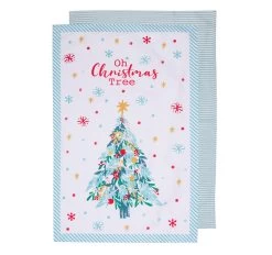 Jingle Christmas Tree 2 Pack Tea Towel