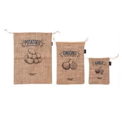 Jute Produce Bag Set Assorted