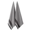 Mason 2 Pack Jumbo Tea Towel Charcoal -Home Furnishings ladelle masonjumbottcharcoal