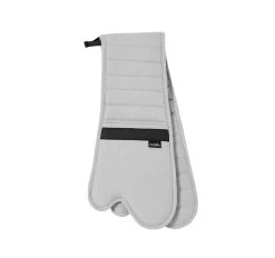 Professional Series III Plain Double Oven Mitt Grey