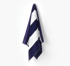 Cabana Beach 80x160cm Beach Towel Navy -Home Furnishings lhl cabanabeachnavy80x160beachtwl2