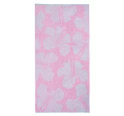 Hibiscus 80x160cm Beach Towel Purple