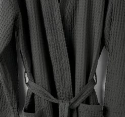 Keaton Bathrobe Charcoal -Home Furnishings lhl keatoncharcoalrobe4