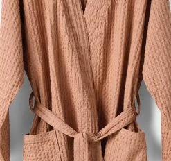 Keaton Bathrobe Pink Clay -Home Furnishings lhl keatonpinkclayrobe4