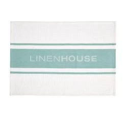 Linen House Logo Tea Towel Sea Foam