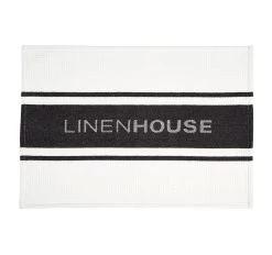 Linen House Logo Tea Towel Black