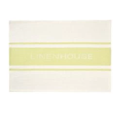 Linen House Logo Tea Towel Lime Sorbet