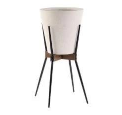 Moon Planter Pot With Stand White