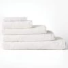 Nara 550GSM Bamboo Cotton Bath Towel Range White -Home Furnishings lhl narawhite