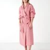 Nimes Linen One Size Bathrobe Rosette -Home Furnishings lhl nimesrosetterobe