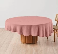 Nimes Linen Round Tablecloth Rosette
