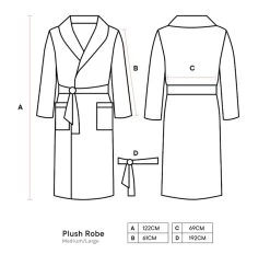 Ocean City Bathrobe Range Rosewood -Home Furnishings lhl oceancityrobeonesizediagram f0a0d983 023d 4e54 bfc2 dca1e61ab7d3