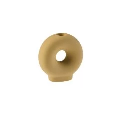 Oval 10cm Candle Holder Yellow