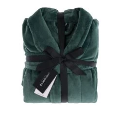 Plush Bathrobe Range Green -Home Furnishings lhl plushgreenrobe3