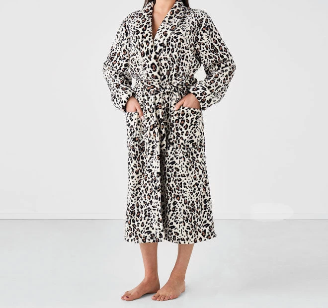 Plush Bathrobe Range Leopard 3 Plush Bathrobe Range Leopard