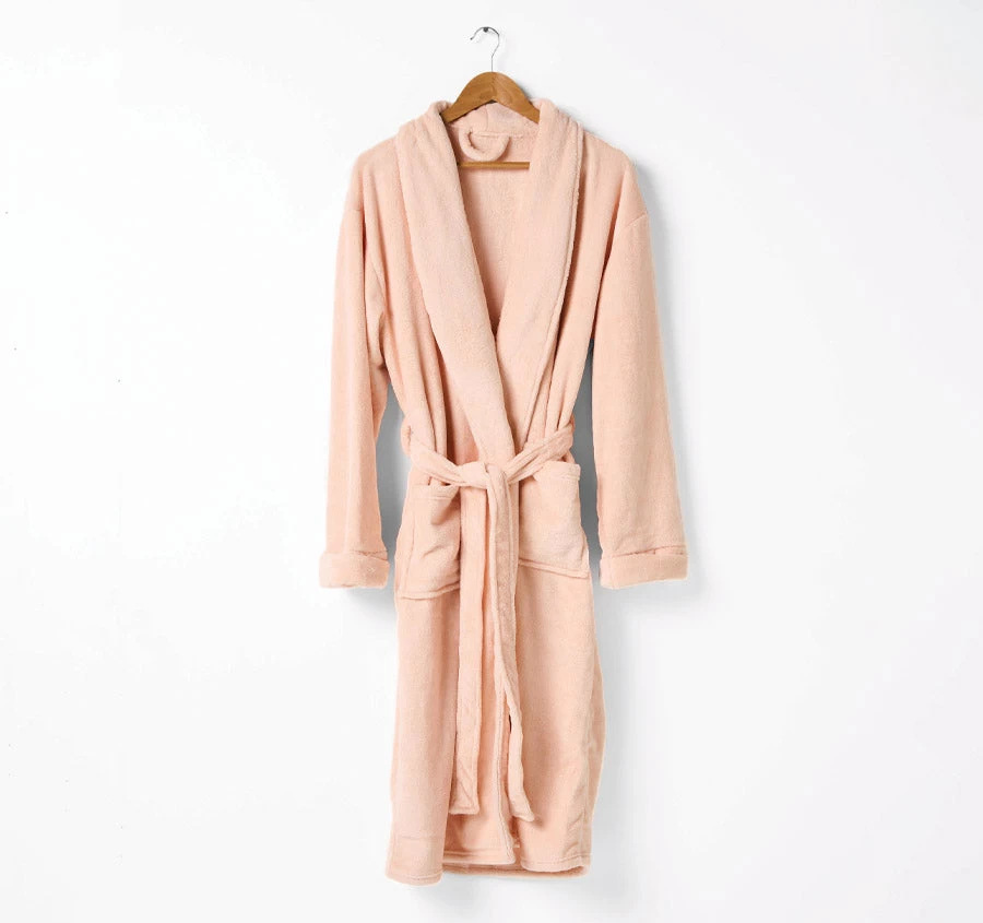 Plush Bathrobe Range Pink 3 Plush Bathrobe Range Pink