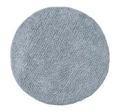 Reed Toggle 1700GSM Polyester 90cm Round Bath Mat Blue