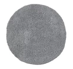 Reed Toggle 1700GSM Polyester 90cm Round Bath Mat Grey
