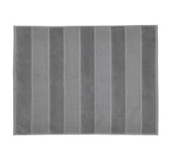 Velour Stripe 800GSM Bath Mat Ash
