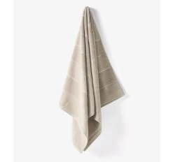 Velour Stripe 550GSM Bath Towel Range Moonbeam -Home Furnishings lhl velourstripemoonbeamtowel3