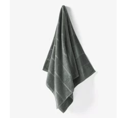 Velour Stripe 550GSM Bath Towel Range Storm -Home Furnishings lhl velourstripestormtowel3