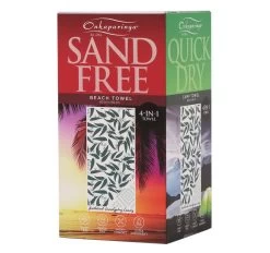 Sand Free 80x160cm Towel 4 In 1 Scattered Eucalyptus Leaves -Home Furnishings onka sandfree80x160beachtwlscatteredeucalyptusleaves6
