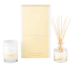 Mini Candle 90g And Mini Reed Diffuser 50ml Gift Set Coconut And Lime